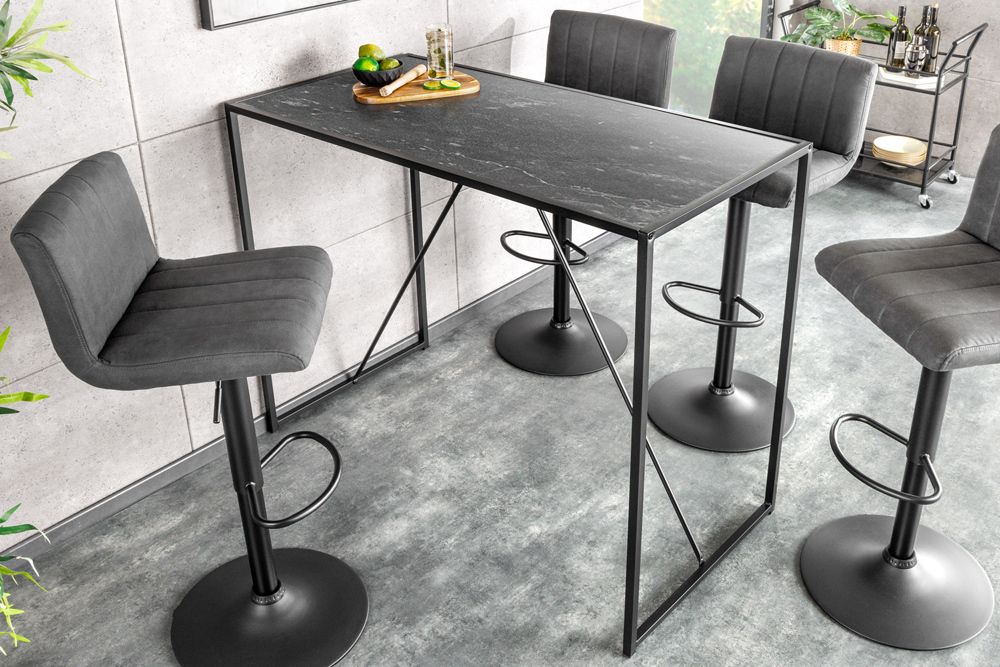 Moderner Bartisch SLIM LINE 120cm graphit Metall Tresen Stehtisch