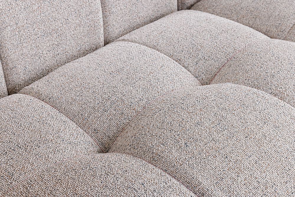Modernes Ecksofa ZERO GRAVITY 240cm graphit beige Strukturstoff 3-Sitzer Couch