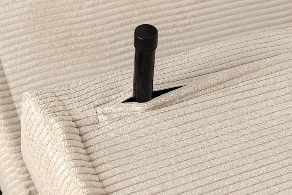 Retro Schlafsessel SMART MULTIFUNCTION 100cm beige Cord Bettfunktion inkl. Kissen