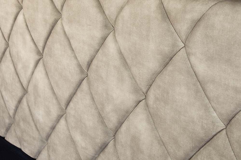 Design Boxbett ELYSIUM 160x200cm champagner beige Samt mit Stauraum und Lattenrost