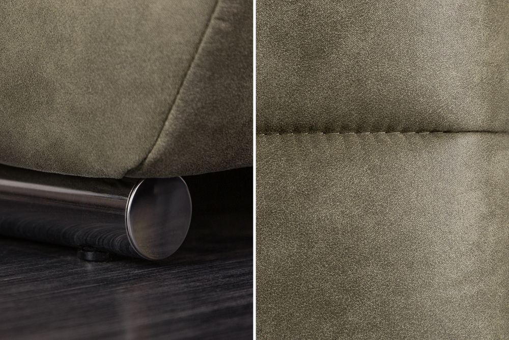 Big Sofa ELEGANCIA 285cm taupe Microfaser XXL Couch inkl. Kissen Federkern