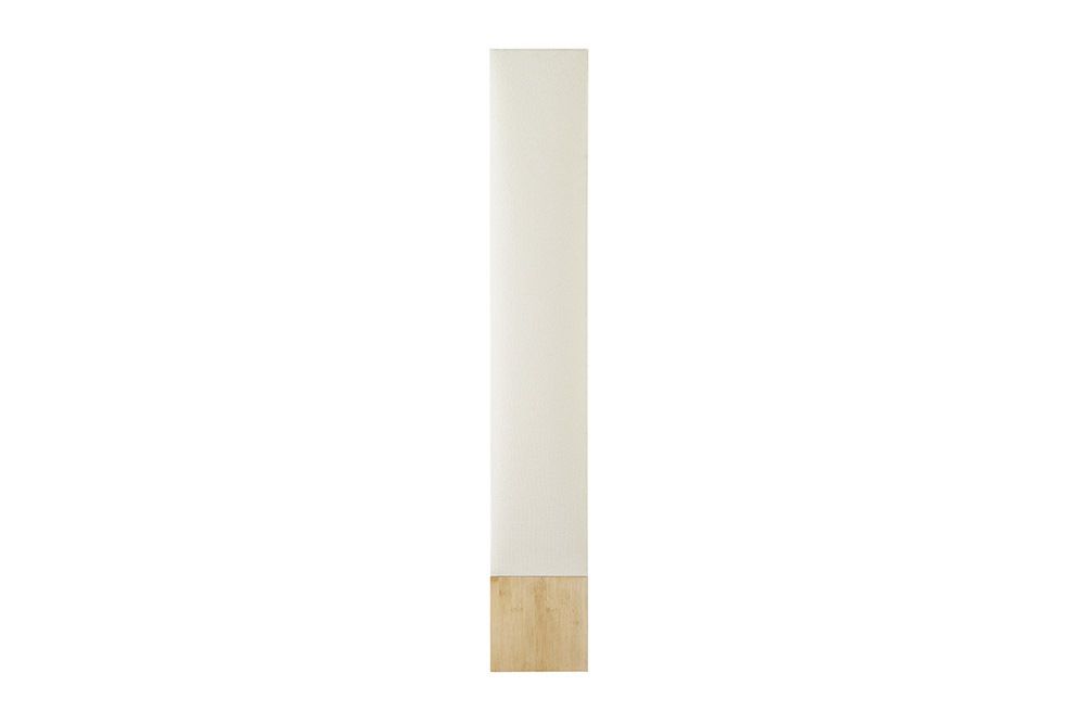 Moderne Stehlampe AGAPUNE 120cm weiß hellbraun Bambusfuß Stoffschirm