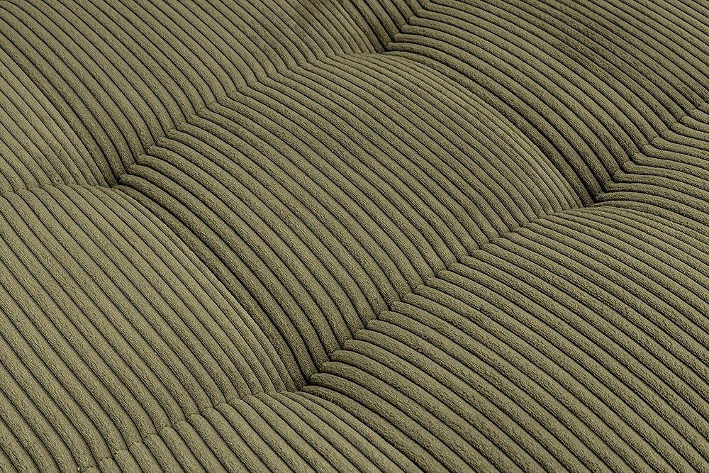 Moderne XXL Wohnlandschaft KENT 305cm grün Cord Bigsofa inkl. Hocker Federkern