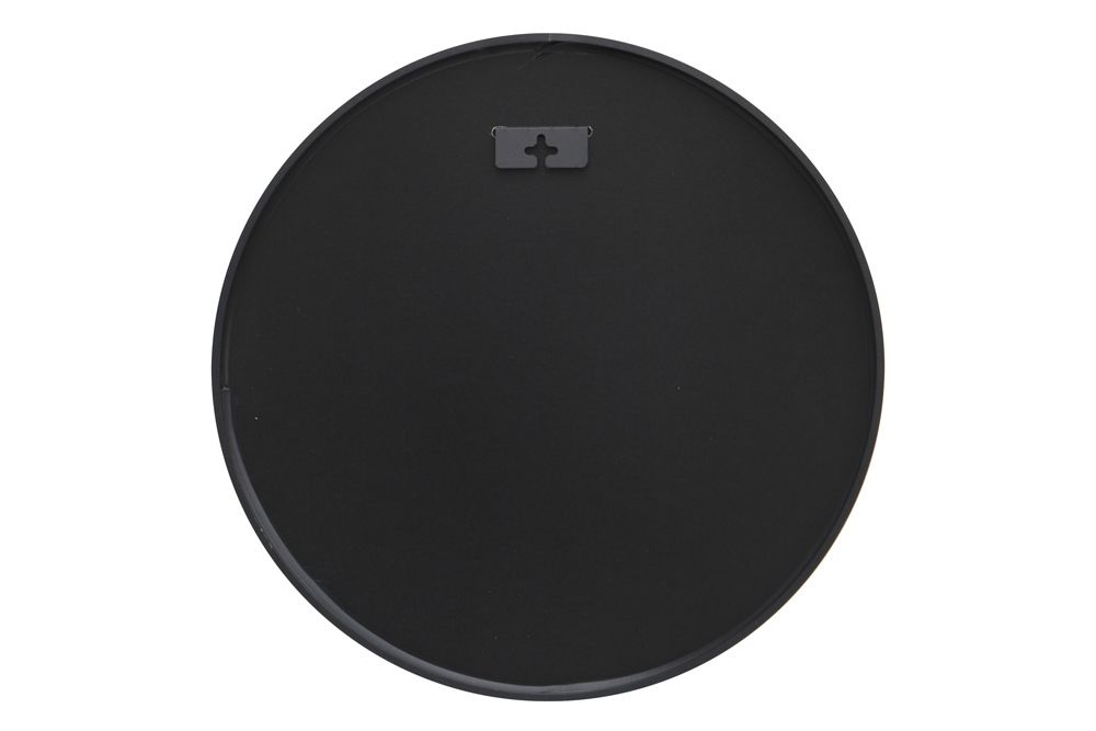 Runder Wandspiegel PORTRAIT 40cm schwarz mit Metallrahmen