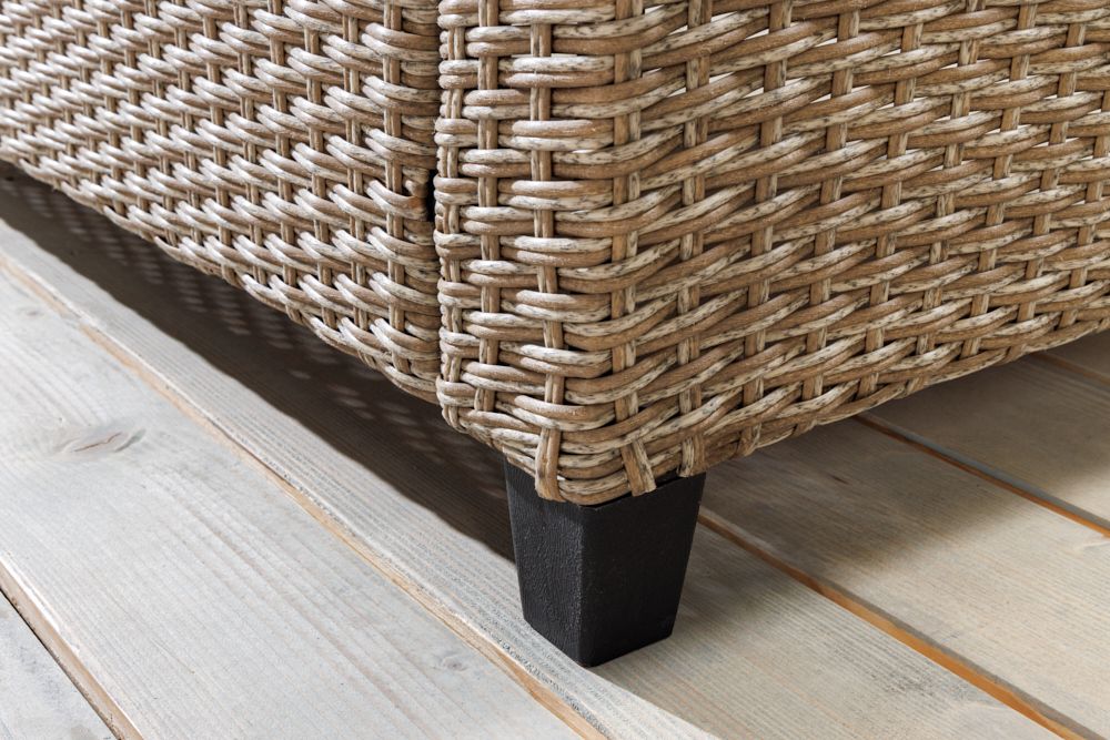 Outdoor Sitzgruppe MONACO 240cm natur Polyrattan Gartenmöbel-Set Ecklounge wetterfest