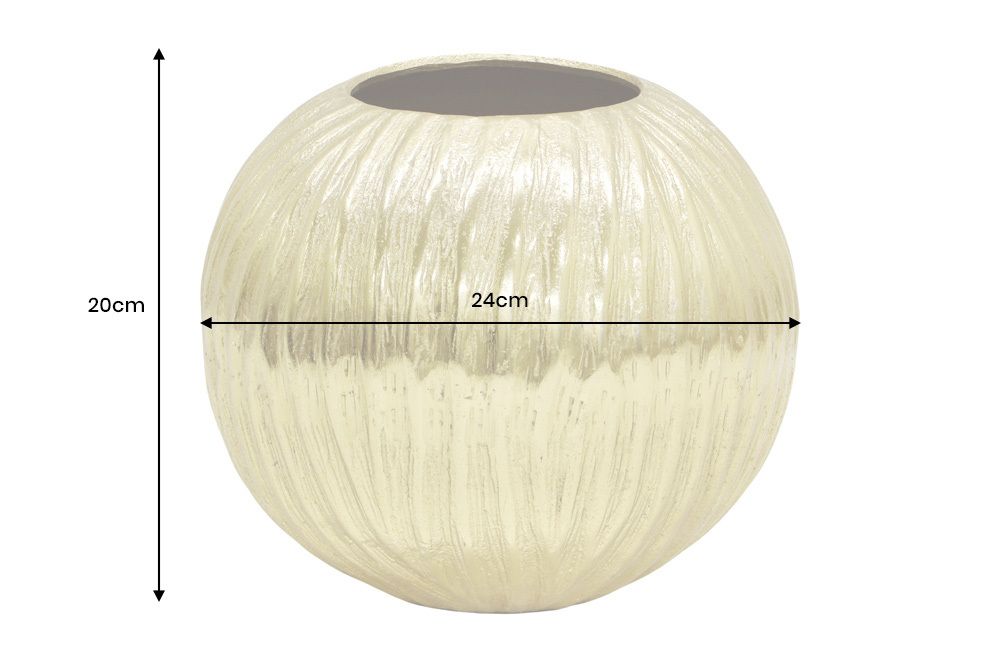Handgefertigte Deko-Vase ELEGANCE 25cm gold antik Hammerschlag Design