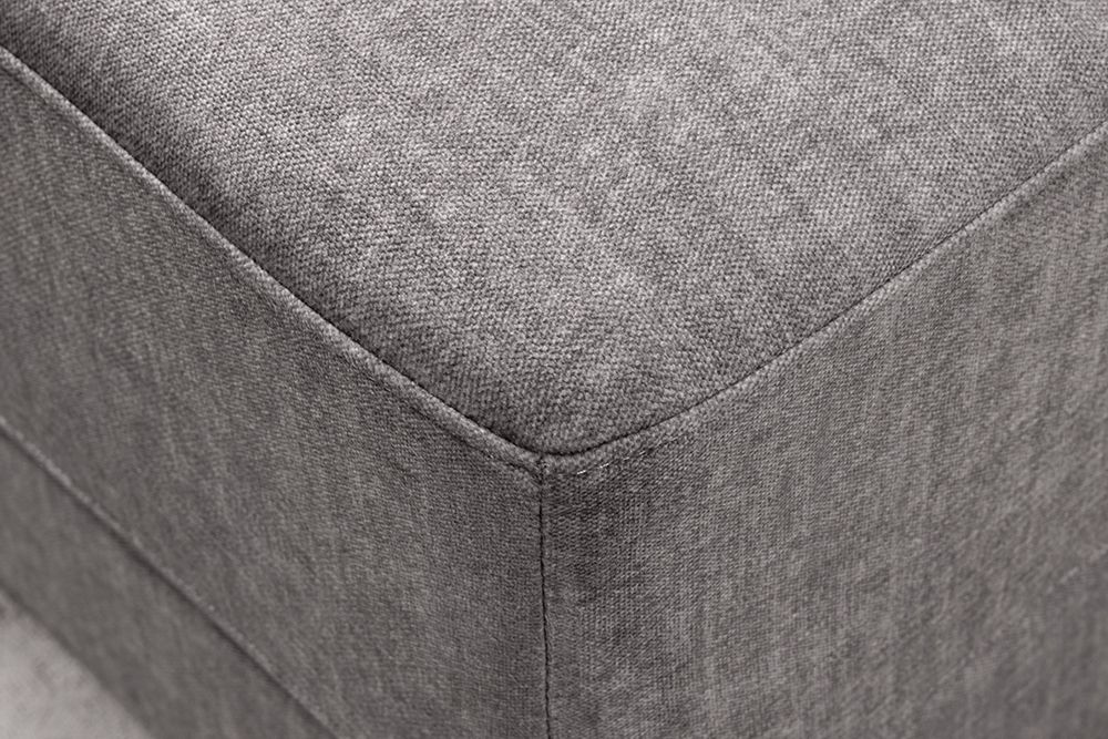 Großes Sofa LOFT 210cm grau Vogue Velours Samt 3-Sitzer Couch Taschenfederkern