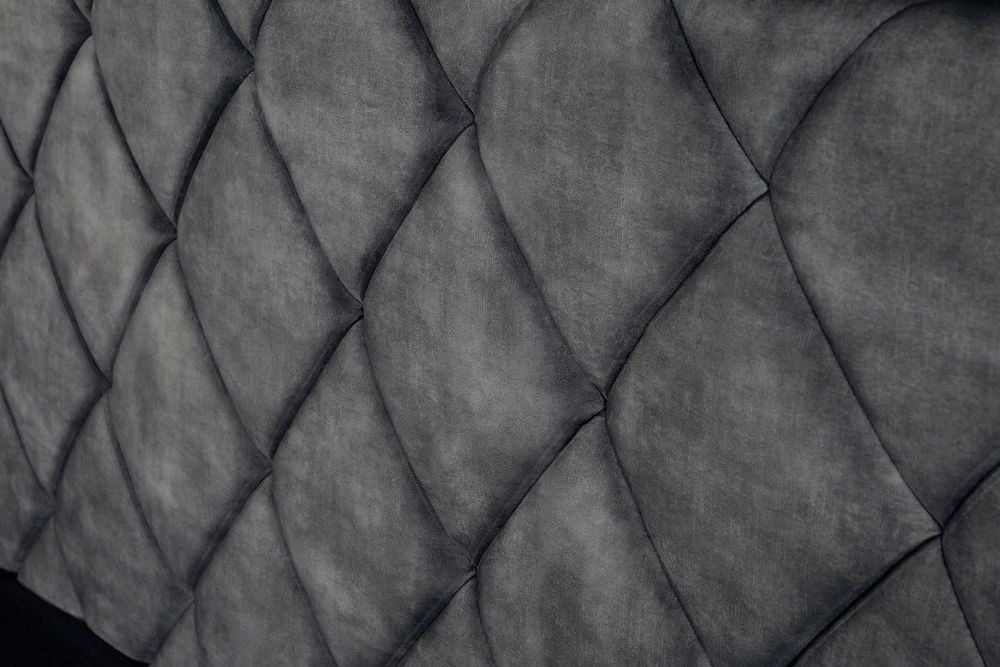 Design Boxbett ELYSIUM 180x200cm dunkelgrau Samt mit Stauraum und Lattenrost