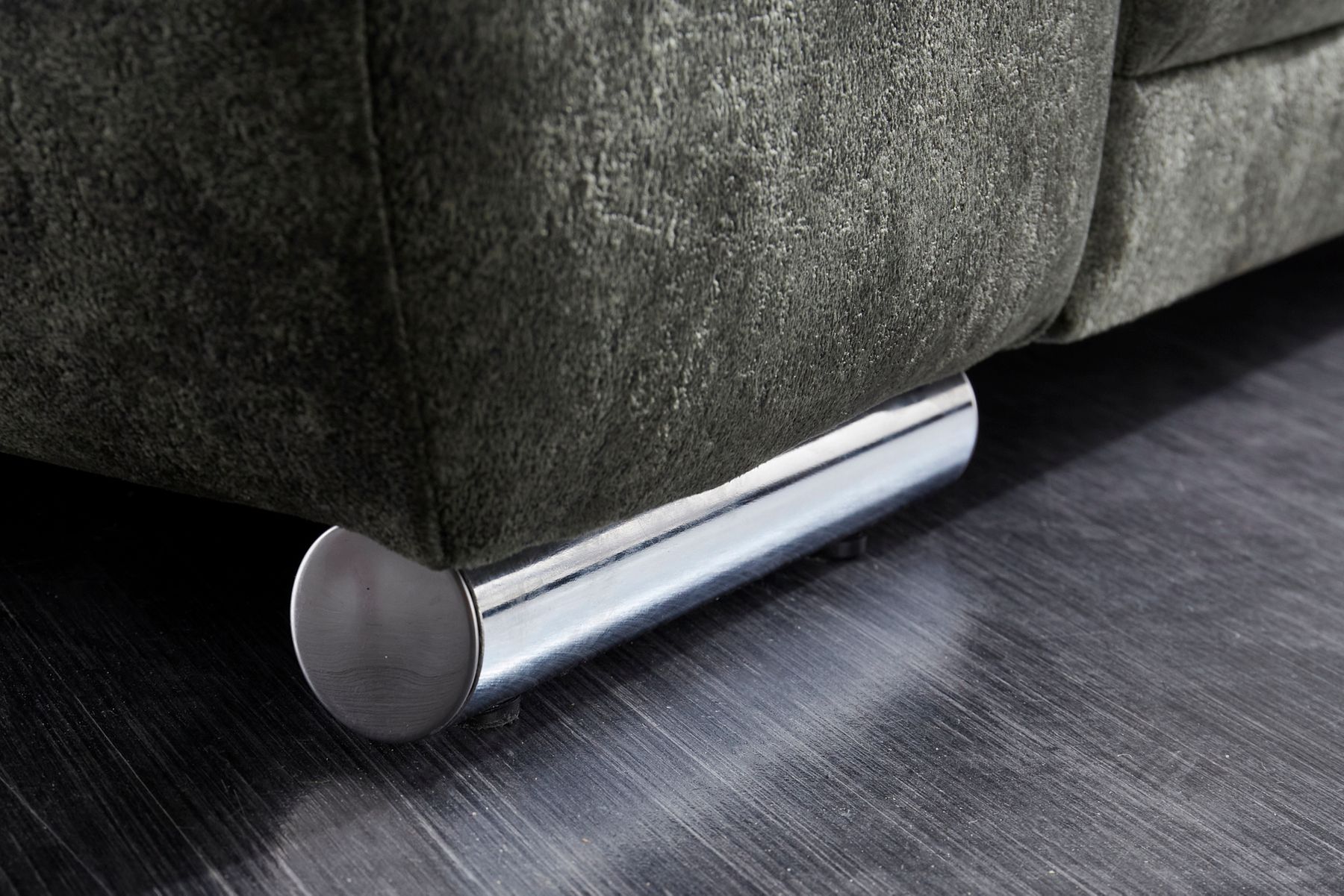 Big Sofa ELEGANCIA 285cm moosgrün Microfaser XXL Couch inkl. Kissen Federkern