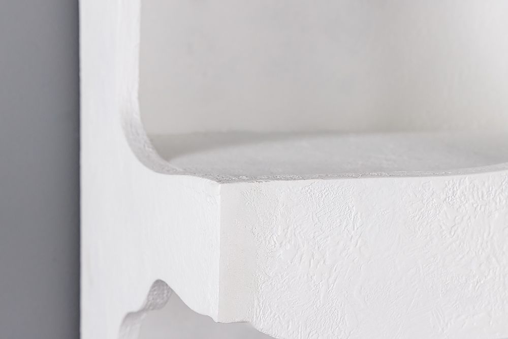 Abstraktes Regal ART AMBIENTE 180cm weiß Beton strukturiert Standregal