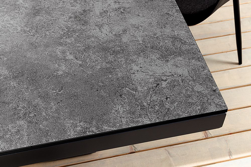 In- und Outdoor Esstisch GALAXIE 200cm anthrazit Keramik Aluminium wetterfest