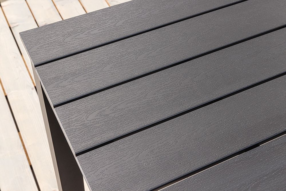 Ausziehbarer Gartentisch DESIGNO 200-250-300cm grau Aluminium In- und Outdoor Esstisch