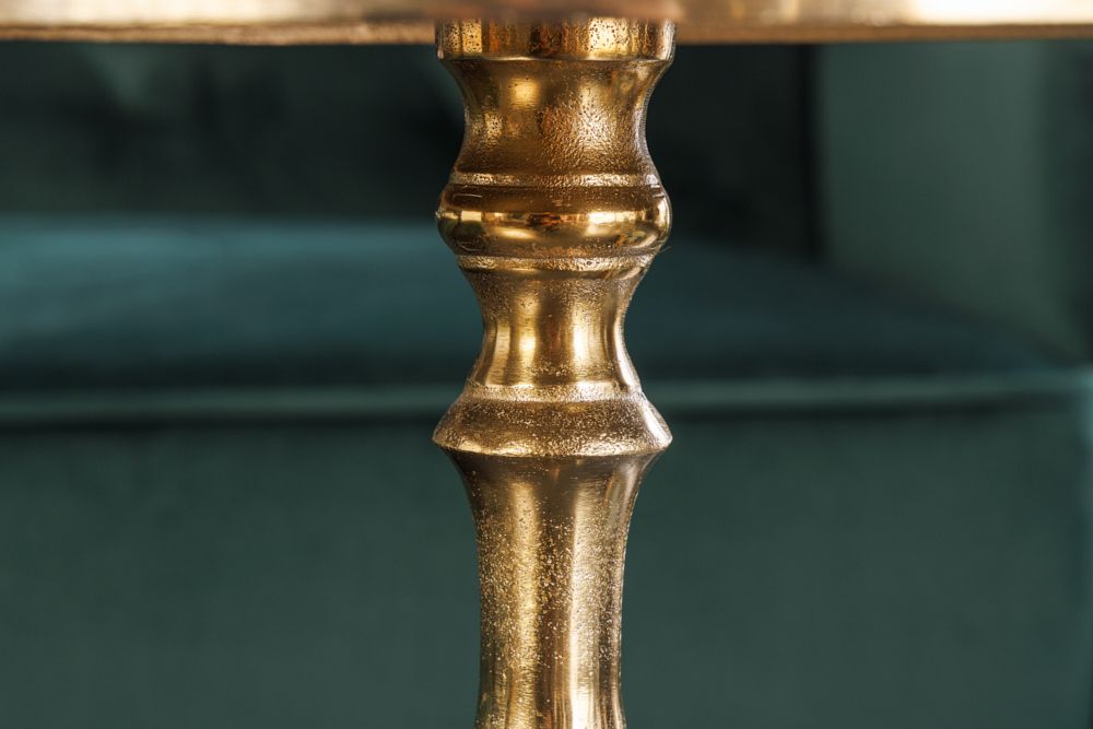 Barock Beistelltisch SAVOY 55cm gold Metall Dreibein rund Vintage