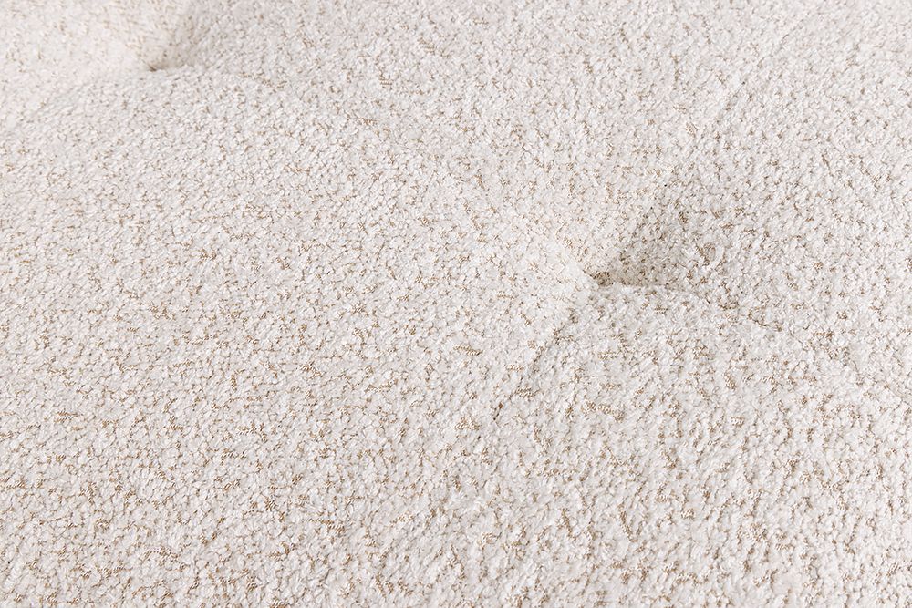 Moderner Hocker ROYAL 120cm champagner beige Bouclé Federkern Sitzhocker