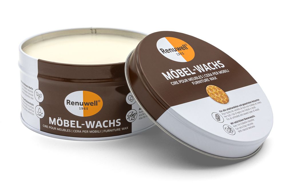 Renuwell MÖBEL WACHS 500ml Pflegemittel für Tische Schränke Stühle Holzpflege