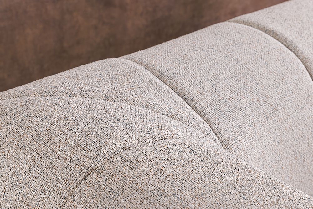 Modernes Ecksofa ZERO GRAVITY 240cm graphit beige Strukturstoff 3-Sitzer Couch