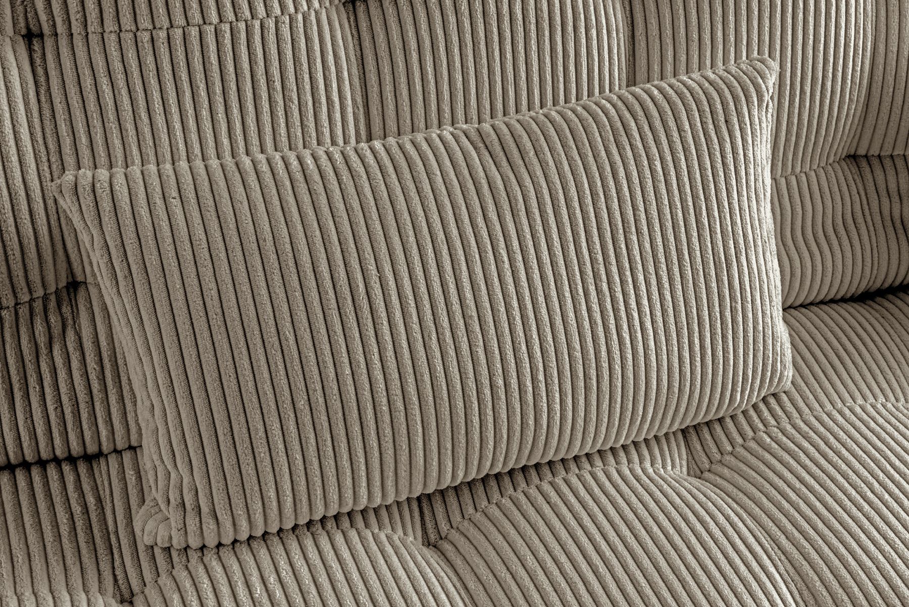 Modernes Schlafsofa JAZZ 190cm greige Cord 3-Sitzer Couch