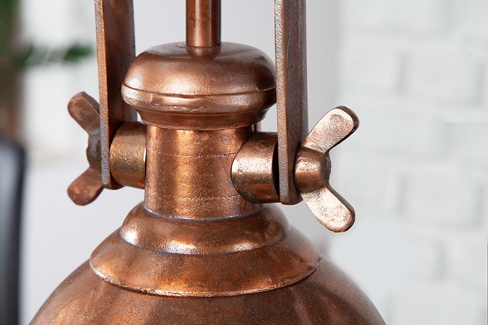 Design Hängelampe INDUSTRIAL 45cm kupfer geflammt Industrial Stil