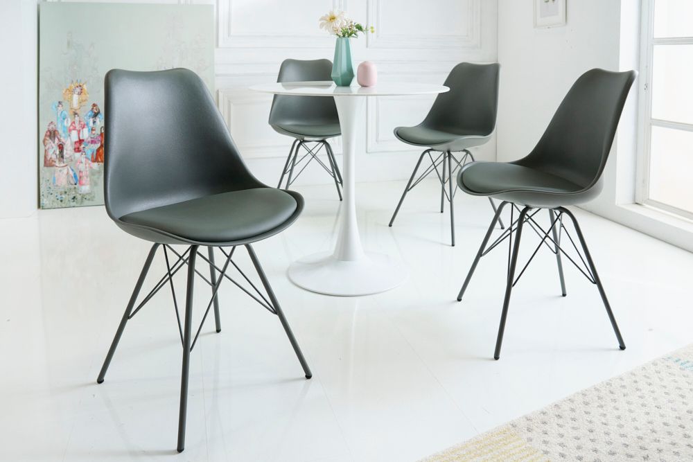 Retro Stuhl SCANDINAVIA MEISTERSTÜCK grau
