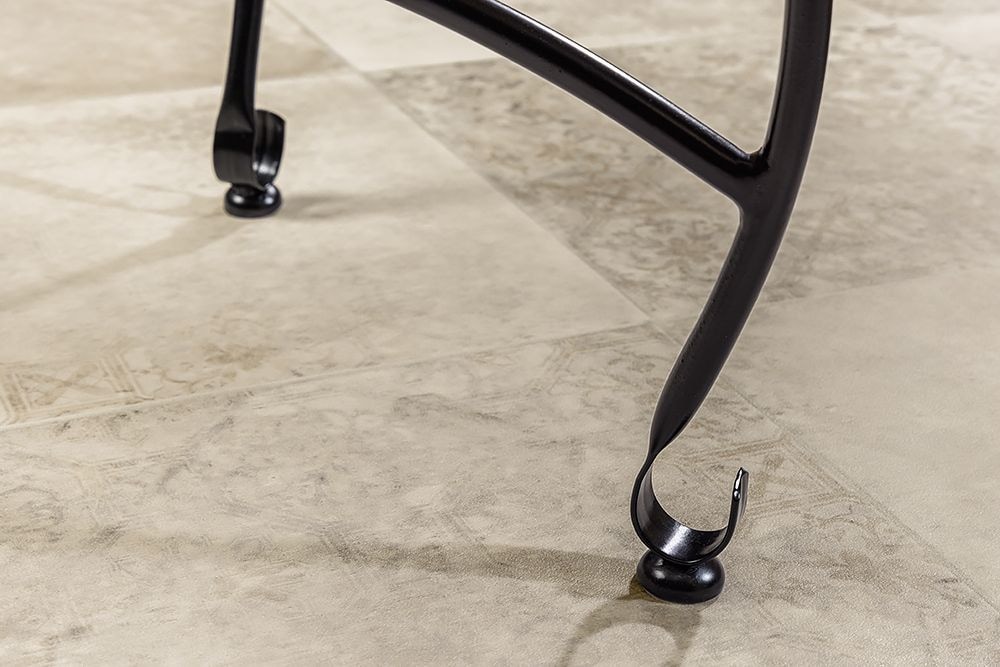 Runder Beistelltisch MARRAKESCH 40cm silber Teetisch abnehmbares Tablett klappbar
