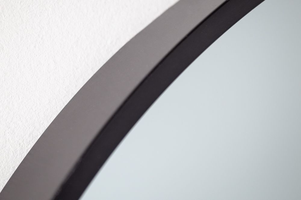 Moderner Wandspiegel NOEMI 90cm schwarz asymmetrisches Design