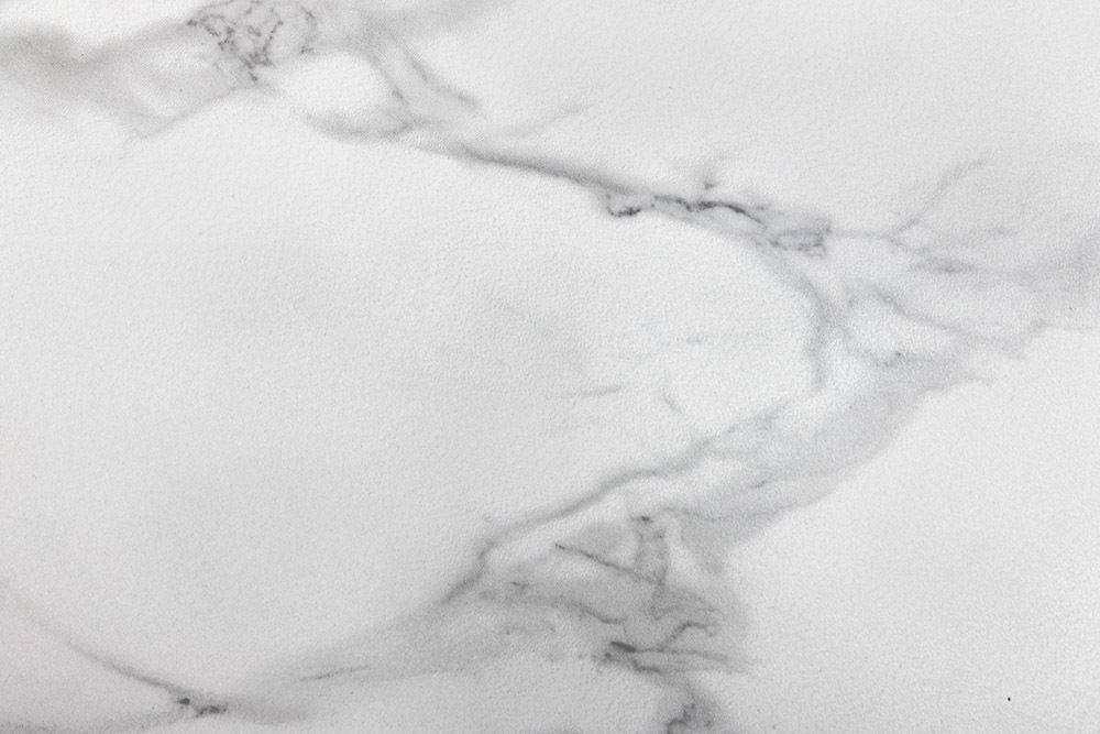 Design Couchtisch MARVELOUS 70cm weiß Marmor Keramik schwarzes Metall