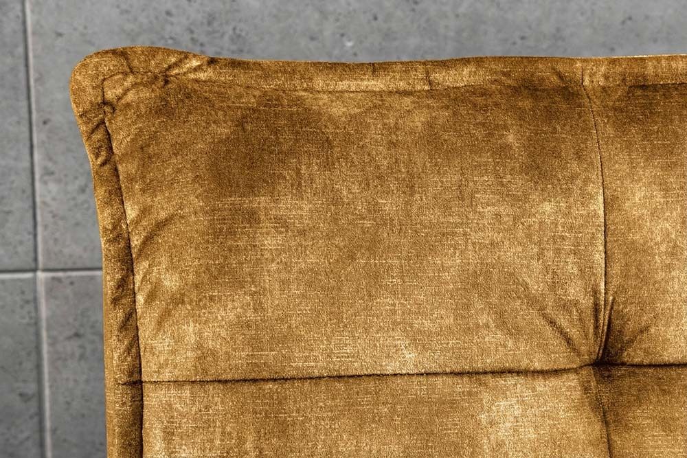 Schlafsofa JAZZ 190cm senfgelb Samt 3-Sitzer Couch
