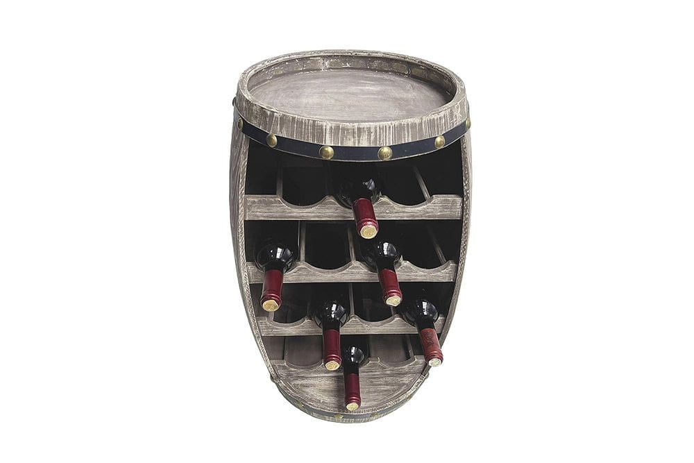 Authentisches Weinregal BODEGA 65cm natur Pinie Weinfass Shabby Chic