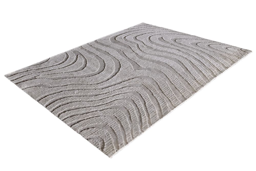 Design Teppich WAVE 240x170cm grau 3D-Effekt