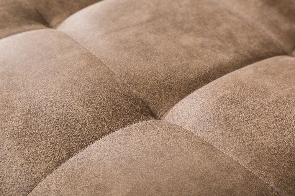 Design Freischwinger Stuhl MIAMI taupe antik Microfaser Metallgestell matt schwarz