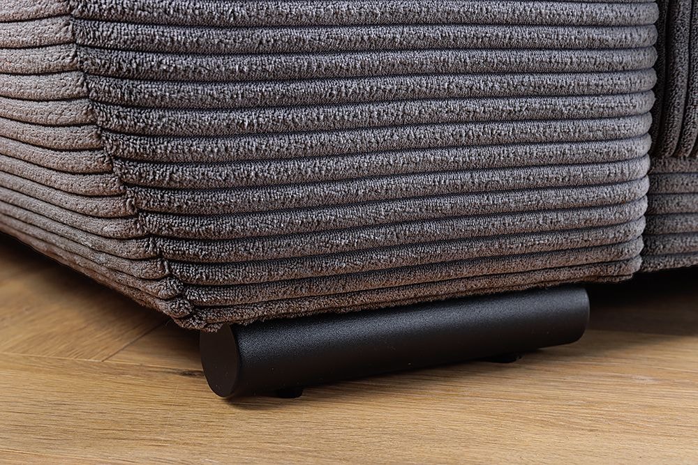 Modernes XXL Sofa ELEGANCIA 285cm anthrazit Cord inklusive Kissen Bigsofa