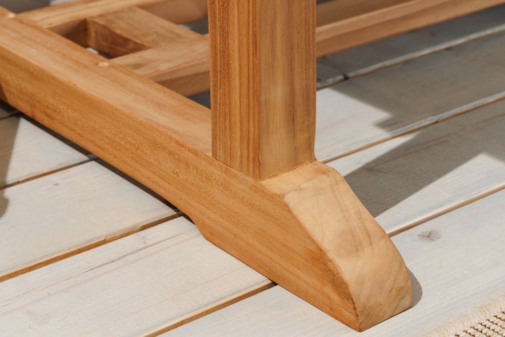 Ausziehbarer Gartentisch EMPIRE TEAK 170-230cm natur Teakholz massiv wetterfest