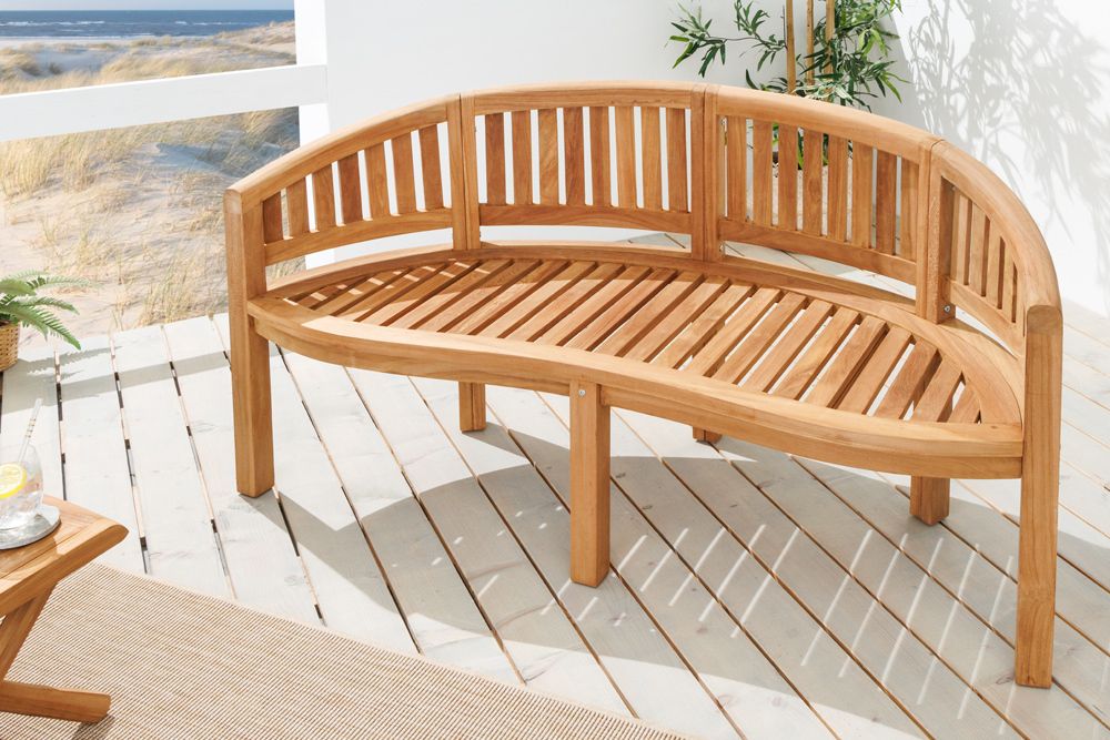 Massive Gartenbank XXL EMPIRE TEAK 150cm natur Teakholz
