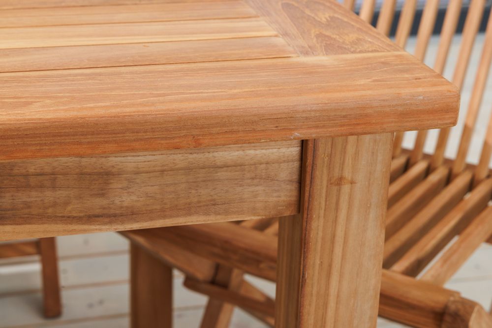 Massiver Gartentisch EMPIRE TEAK 180cm natur Teakholz
