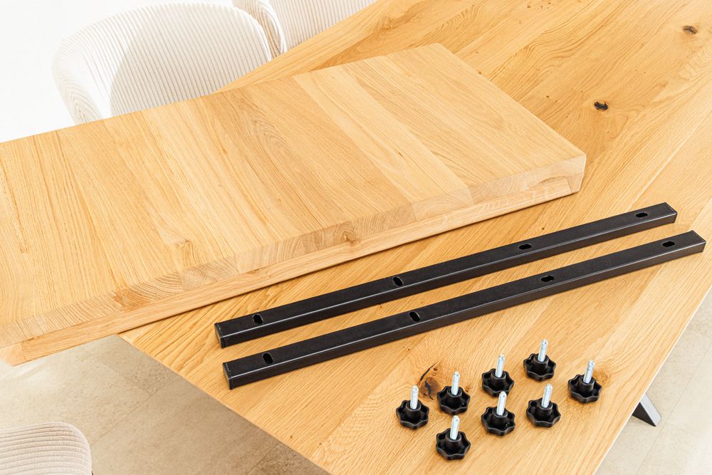 2er Set Ansteckplatten WILD OAK 50cm natur Wildeiche Verlängerung Schweizer Kante