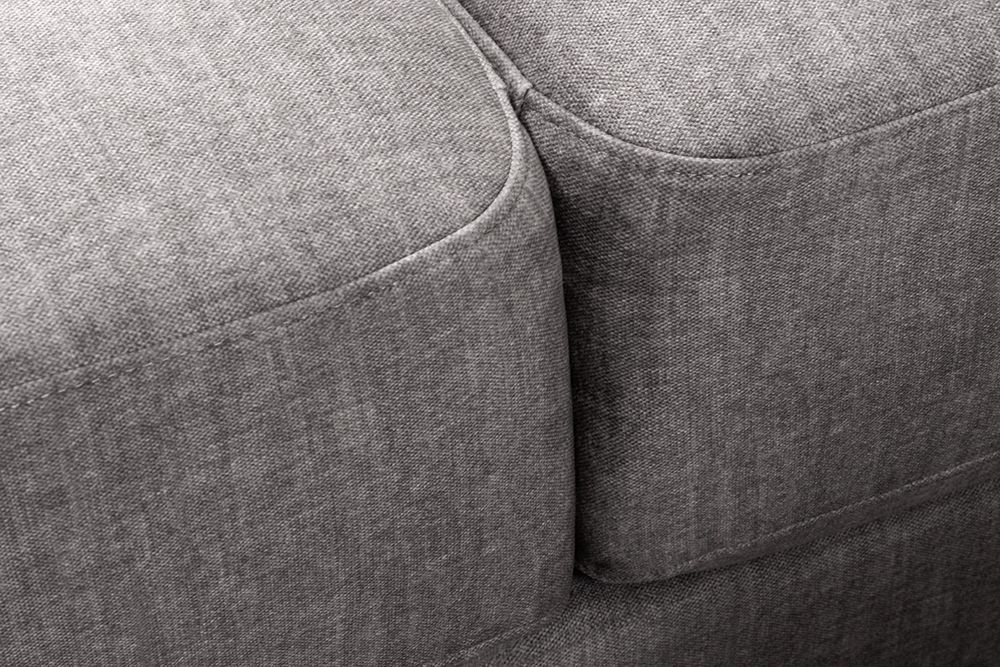 Großes Sofa LOFT 210cm grau Vogue Velours Samt 3-Sitzer Couch Taschenfederkern