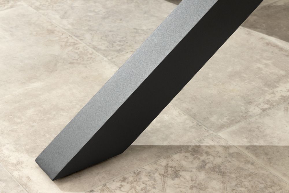 Runder In- und Outdoor Esstisch GALAXY 120cm graphit Keramik anthrazit Aluminium Gartentisch