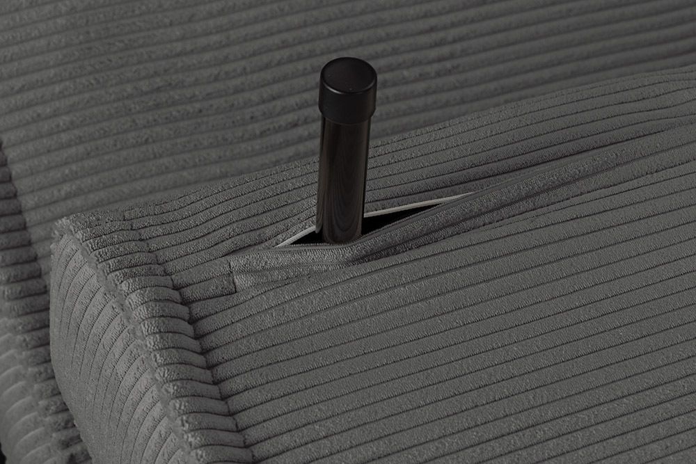 Retro Schlafsessel SMART MULTIFUNCTION 100cm grau Cord Bettfunktion inkl. Kissen