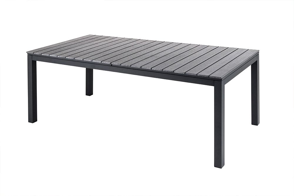 Ausziehbarer Gartentisch DESIGNO 200-250-300cm grau Aluminium In- und Outdoor Esstisch