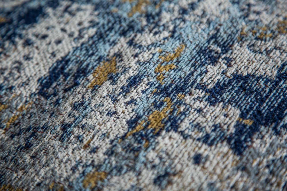 Design Bodenkissen XL ABSTRAKT 70cm blau beige abstraktes Muster Sitzpouf