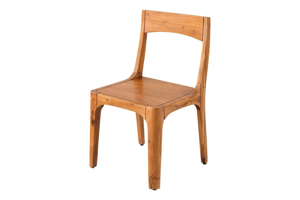 Massiver Stuhl ORGANIC braun Akazienholz honey finish handmade
