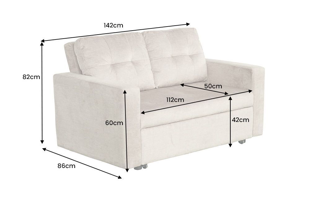 Sofa mit Schlaffunktion SMART moosgrün hochwertiger Vogue Seiden Samtstoff
