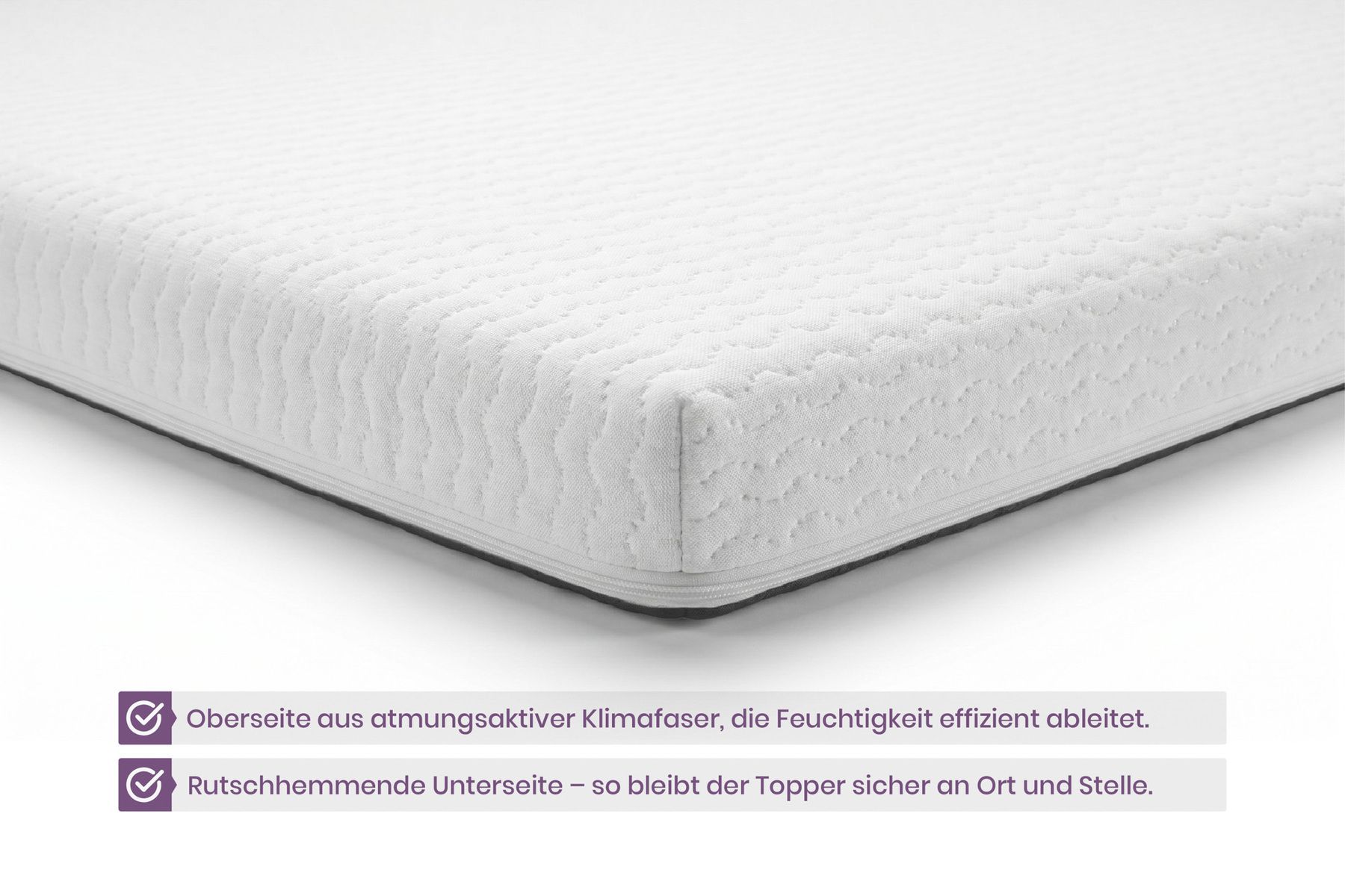 Bequemer Topper CLOUD FLEX 180x200cm weiß