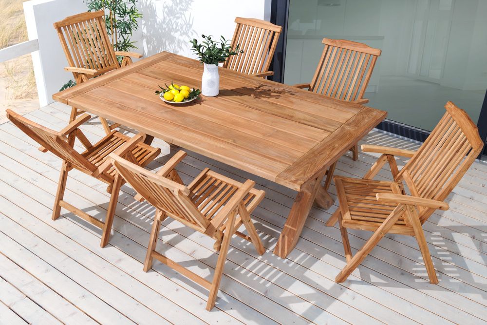 Massiver Gartenstuhl EMPIRE TEAK Teakholz klappbar