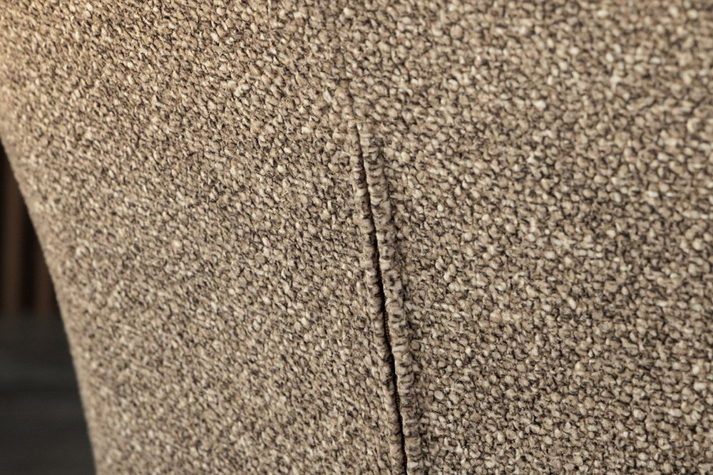 Design Stuhl LIVORNO taupe Strukturstoff schwarz Massivholz drehbar Auto-Return-Funktion