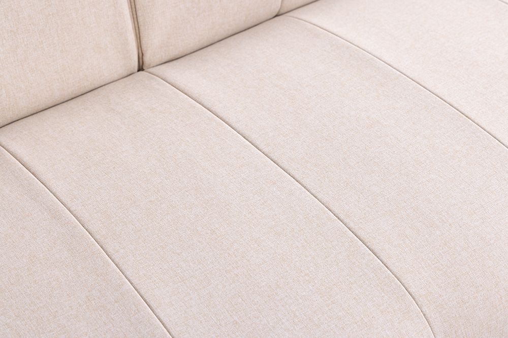 Schlafsofa DIVANI 220cm greige Strukturstoff 3-Sitzer mit Bettfunktion inkl. Kissen