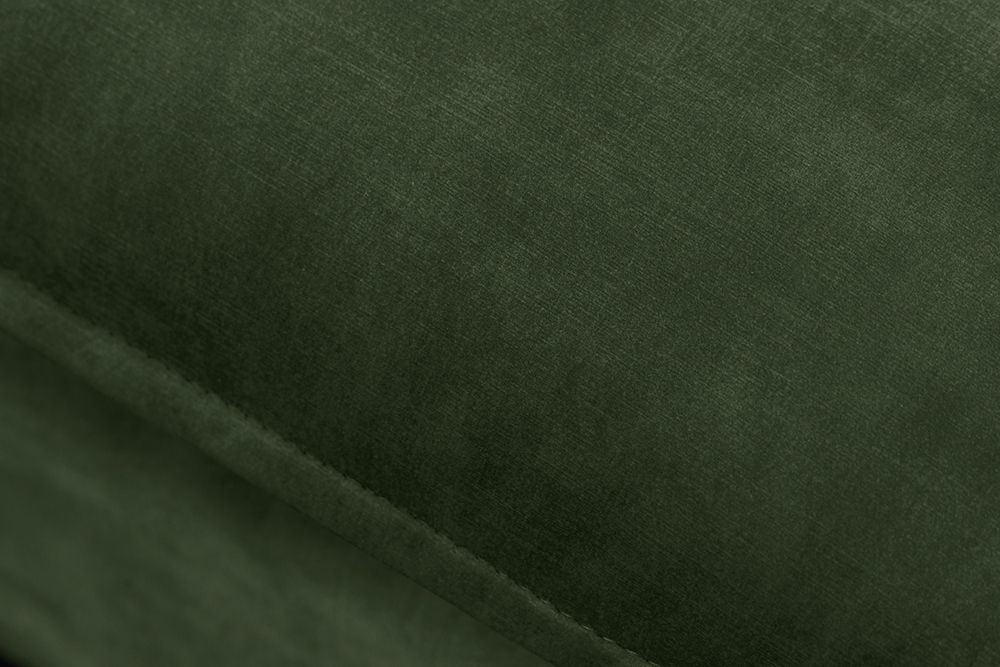 Großer Hussenhocker HEAVEN 100cm dunkelgrün Samt Landhausstil Sofahocker waschbarer Bezug