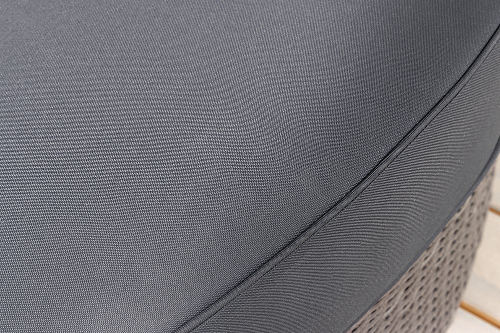 Outdoor Sonneninsel PLAYA LIVING 165cm grau Polyrattan Aluminium inkl. Kissen wetterfest