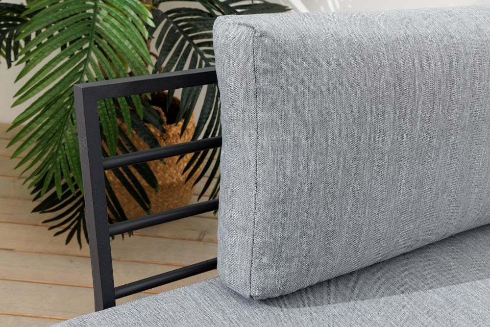 Verstellbare Gartenlounge MODULAR MIAMI 230cm grau natur anthrazit Gartensofa oder Gartenliege
