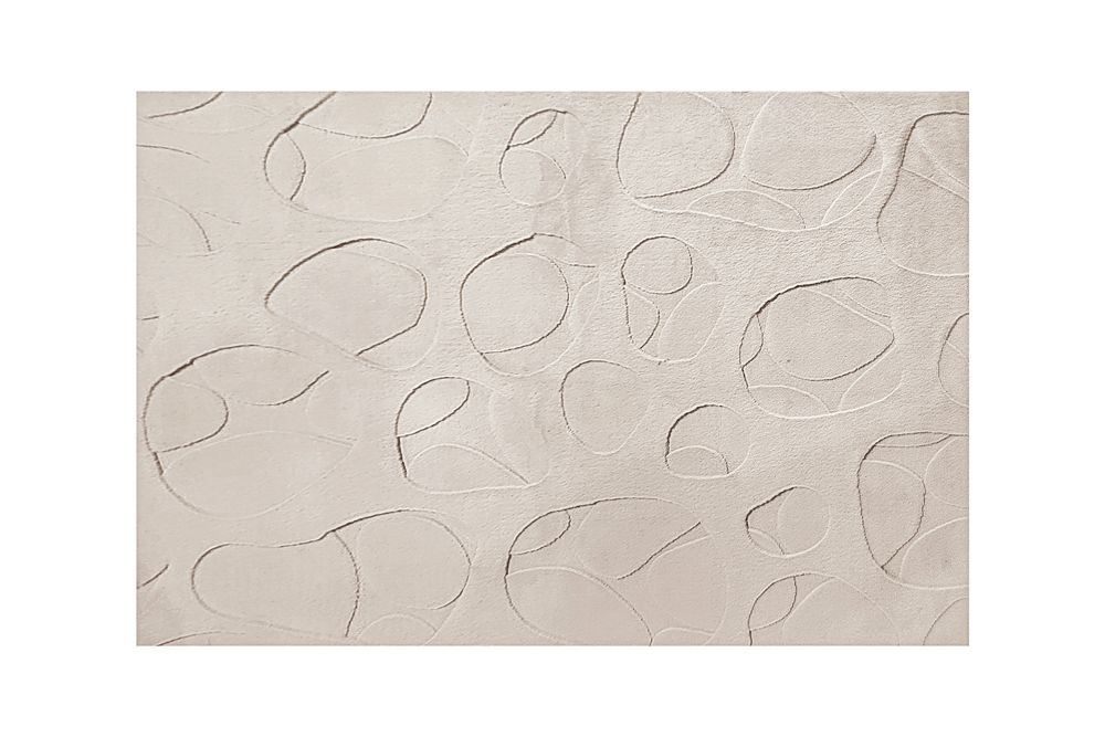 3D Hochflor Teppich LUNA 230x160cm beige Hoch-Tief-Effekt Indoor-Teppich